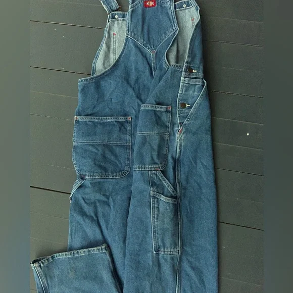 Dickies Classic Blue Denim Overalls - Picture 8 of 11